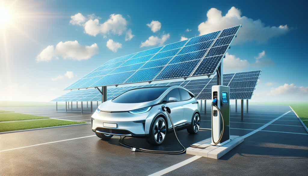 Electric vehicle charging with solar panels