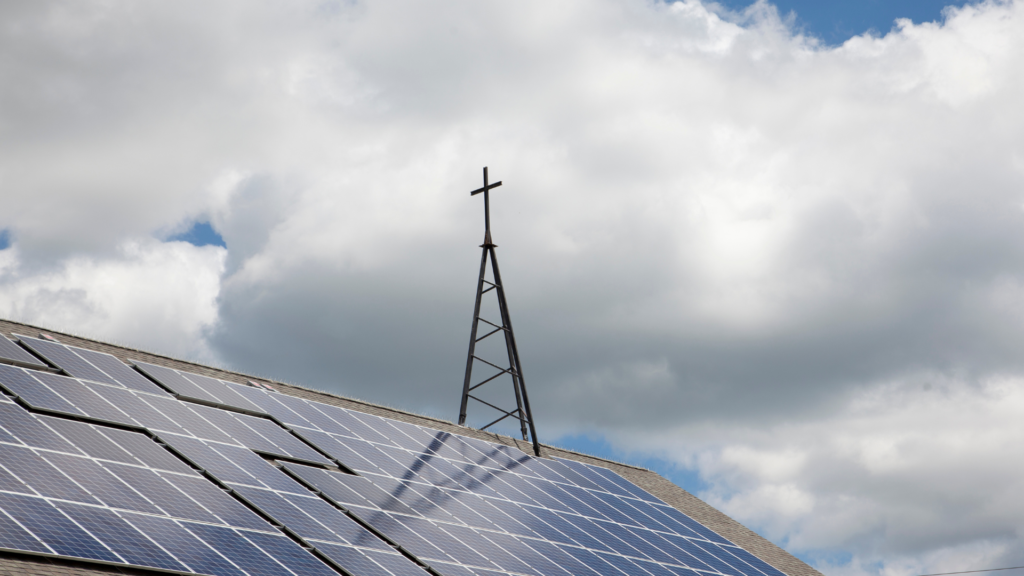 Solar panels in a cloudy climate